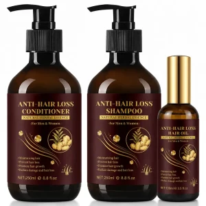 Ginger Hair Care Kit Private Label Herbal Sulfate Free Moisturizing Lotion Control Refreshing Anti Hair Loss Shampoo Conditioner