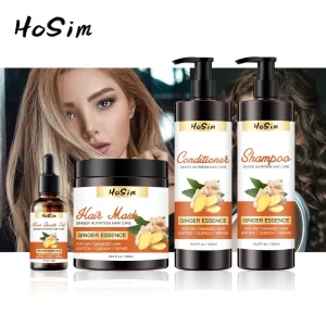 Ginger Natural Ingredients Moisturizing Nourishing Hair Care Set Custom Private Label Shampoo Conditioner Mask Growth Oil Hair
