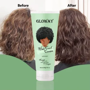 Gloway Natural Organic Hair Styling Anti Frizz Shea Butter Curl Defining Cream Coconut Curl Enhancing Hair Cream