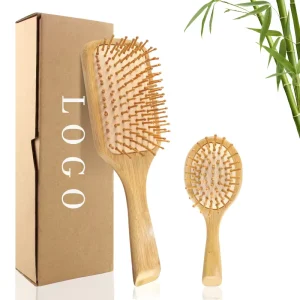 Good Quality Air Cushion Comb Private Label Wide Tooth Hair Brush Natural Wooden Comb Instead Brush Bamboo Hair Brush