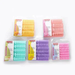 HC179B Korean Solid Color Lightweight Easy to Carry Plastic Hair Rollers Random Colors Multi size Hair Accessories