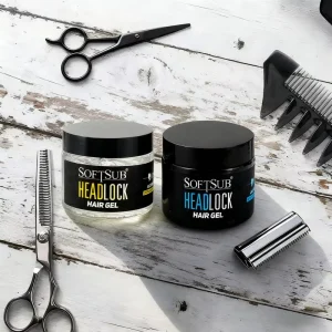 HEADLOCK Men’s Extra Strong Hold Edge Control Shine Moisturizing Hair Styling Gel