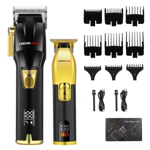 HIENA 402+004 Hair Clipper and Trimmer Set Professional Cordless Hair Clipper for Men Barber Hair Cuttings Kit