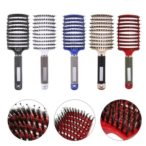Hair Brush Girls Hair Scalp Massage Comb Bristle Nylon Women Wet Curly Detangle Hair Brush for Salon Hairdressing Styling Tools