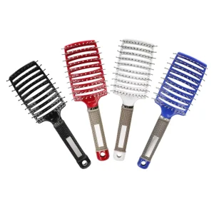 Hair Brush Scalp Massage Comb Hairbrush Bristle Nylon Women Wet Curly Detangle Hair Brush for Salon Hairdressing Styling Tools