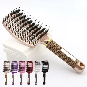 Hair Brush Scalp Massage Comb Hairbrush Bristle and Nylon Women Wet Curly Detangle Hair Brush for Salon Hairdressing Styling Tools