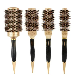 Hair Brush Thermal Ceramic Ion Round Barrel Comb Hairdressing Hair Salon Styling Drying Cushion Brush