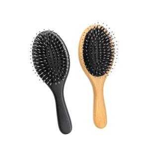 Hair Brush and Comb Set for Women Men Kids Natural Wooden Paddle Hairbrush and Small Travel Styling Brush