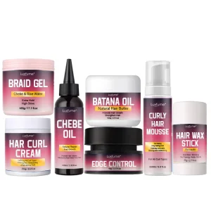 Hair Care Gift Set Nourishing Silkening Mist Chebe Oil Hair Butter Hair Wax Stick
