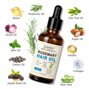 Hair Care Organic Natural Scalp Treatment Peppermint Keratin Collagen Argan Tea Tree Oil Rosemary Hair Growth Oil