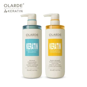 Hair Care Set Keratin Collagen Moisturizing Refreshing Volumizing Oily Hair Shampoo and Conditioner