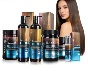 Hair Care Set Keratin Smoothing Repair Damaged Hair Shampoo and Conditioner Set