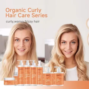 Hair Care Set Sulfate free Cream Castor Oil for Defining Curls Organic Anti wrinkle Damaged Hair 2 in 1 Shampoo Conditioner