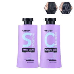 Hair Care Set for All Hair Types Collagen Vitamins Hydrating Shampoo and Conditioner Sulfate Free Shampoo Set