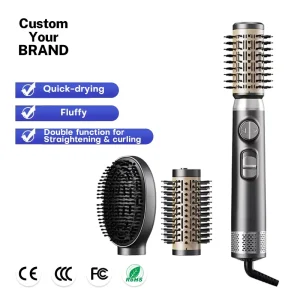 Hair Care and Styling Appliances 2 in 1 Hair Brush Electric Hair Straightener Curler Hot Thermal Small Appliances