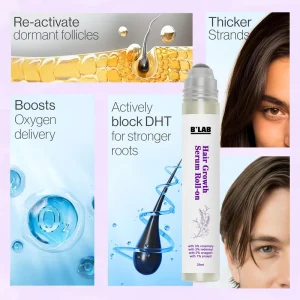 Hair Care for Hair Growth Oil Serum Roll on with Rosemary Non Greasy Scalp Serum for Thinning Hair Regrowth Serum