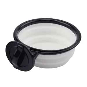Hair Color Collapsible Dyeing Mixing Bowl with Logo Hair Colour Tinting Collapsible Silicone Black White Hair Dye Bowl