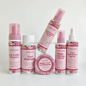 Hair Curl Cream Curl Spray Hair Care Bundle Mousse Curl Enhancing Kit