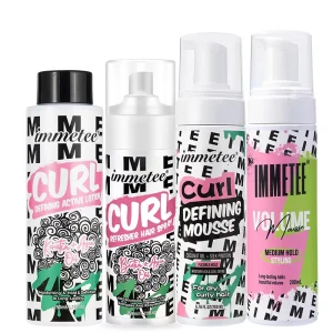 Hair Curl Spray Hair Cream Curling Lotion Curly Control Mousse Curls Enhancing Products Set