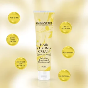 Hair Curling Cream for Natural Waves Definition Frizz Control Hydrating Curl Enhancer for All Hair Types