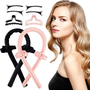Hair Curly Heatless Curling Rod Headband Curler Hair Curler Silk Roller Heatless Curling Rod Headband Set