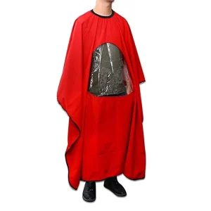 Hair Cutting Cape with Window Beauty Hair Cape with Window Waterproof Hair Nylon Cape
