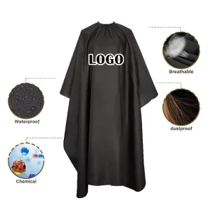 Hair Cutting Salon Capes With Snaps Professional Design Barber Cape for Men Custom Logo Waterproof Barber Hairdresser Cape