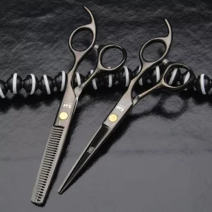Hair Cutting Scissor Kit Professional Thinning Shears Haircut Scissor Set 6.Stainless Steel Salon Hairdressing