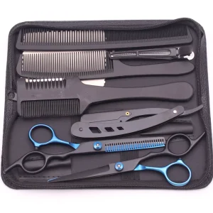 Hair Cutting Scissors 6” JP Stainless Barber Scissors Thinning Shears Hair Scissors Haircut Set Comb Razor Dropshipping C1001