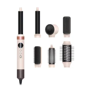 Hair Dryer 6 in 1 HighSpeed BLDC Motor Ionic Hot Air Hair Styler Brush Drying Curling Volumizing Straightening Household Plastic