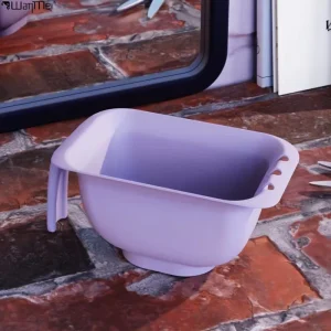 Hair Dye Oil Baking Bowl Hair Color Mixing Bowl Carrying Hole Dyeing Brush Position Hair Care and Dyeing Paste Bowl