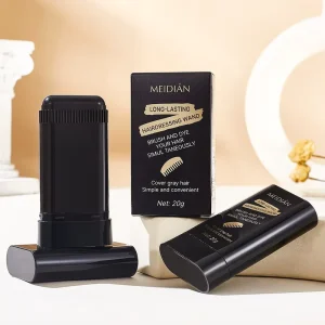 Hair Dye Stick Covering Gray Hair Temporary Non-Fading Brown-Black Portable Black Touch-Up Tool