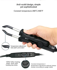 Hair Extensions Iron Heating Fusion Keratin Hair Extensions Tool Adjustable Constant Temperature 400F
