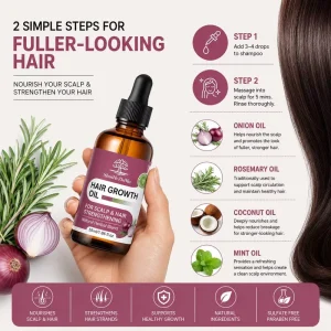 Hair Growth Essential Oil Blend for Scalp Care Hair Strengthening Anti Hair Loss Treatment with Natural Plant Oils OEM Supplier