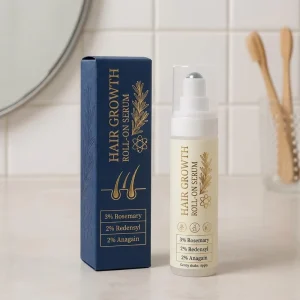 Hair Growth Roll On Serum with 3% Rosemary 2% Redensyl 2% Anagain Anti Hair Loss Scalp Treatment Oil for Men and Women