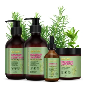 Hair Growth Shampoo Set Essential Oil Miele Rosemary Mint Hair Oil Nourishing Treatment for Split Ends and Dry Organics Hair