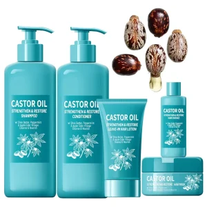 Hair Growth Shampoo and Conditioner Set Private Label Professional Salon Products Black Castor Oil Hair Care Set