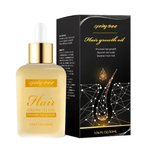 Hair Loss Treatment Anti Balding Hair Growth Serum Vegan Organic Nourishing Scalp Hair Care Oil Daily Use Glass Bottle