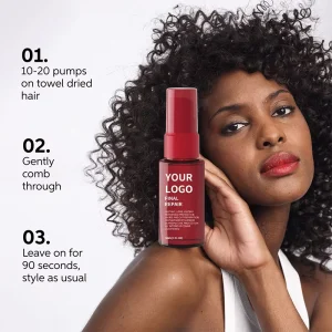 Hair Repair Spray Hair Mist Coconut Lemon Heat Resistant Enhance Curl Waves Sea Salt Hair Fixing Spray Mist for Men and Women