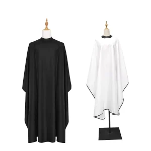 Hair Salon Shawl Custom Logo Polyester Cape for Hair Cutting Perming Dyeing Waterproof and Non Stick Barber Cloth