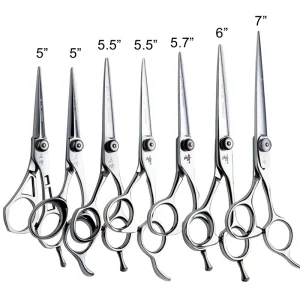 Hair Scissors 5″ 5.5″ 6″ 6.5″ 7″ 7.5″ 8″ JP Steel Cutting Scissors Thinning Shears Hairdressing Scissors SQ Series