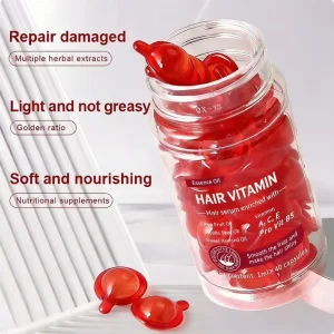 Hair Serum Capsules Moroccan Hair Oil Capsules for Smooth Shiny Hair Leave in Hair Care Repair OEM ODM Private Label