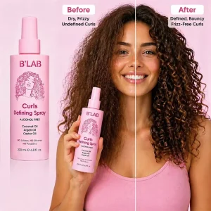 Hair Sprays Defining Curls Alcohol Free Enhances Texture Volume Frizz Control Natural Coconut Oil Bounce Spray for Wavy Coily