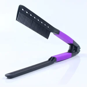 Hair Straightener Brush for Hairdressing Salon V Type Folding Styling Comb With High Quality