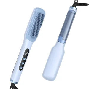 Hair Straightener PTC Comb with Battery Electric Hair Straightening Brush Hotel Steam Hot Comb