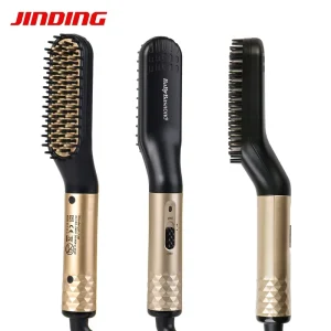 Hair Straightener Professional 2 in 1 Straight Flat Iron Electric Hot Comb Straightening Brush Women Straightener Comb