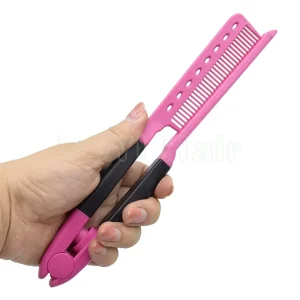 Hair Styling Comb Salon Hairdressing Styling Tool Fashion V Type Hair Comb Hair Straightener