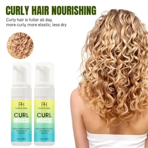Hair Styling Mousse Moisturizing Curl Defined Hair Curl Mousse Glossy Moisturizing Styling Foam for Men Women
