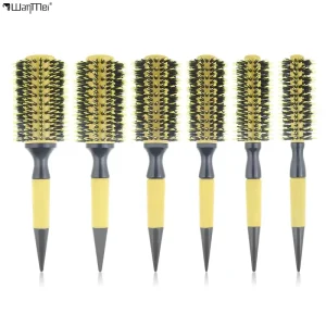 Hair Styling Roller Brush Professional Hairdressing Round Hairbrush Boar Nylon Bristle Curly Hair Brush
