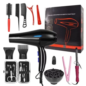 Hair Styling Set Professional Hair Dryer Negative Ionic Multi functional Styling Kit for All Hair Types